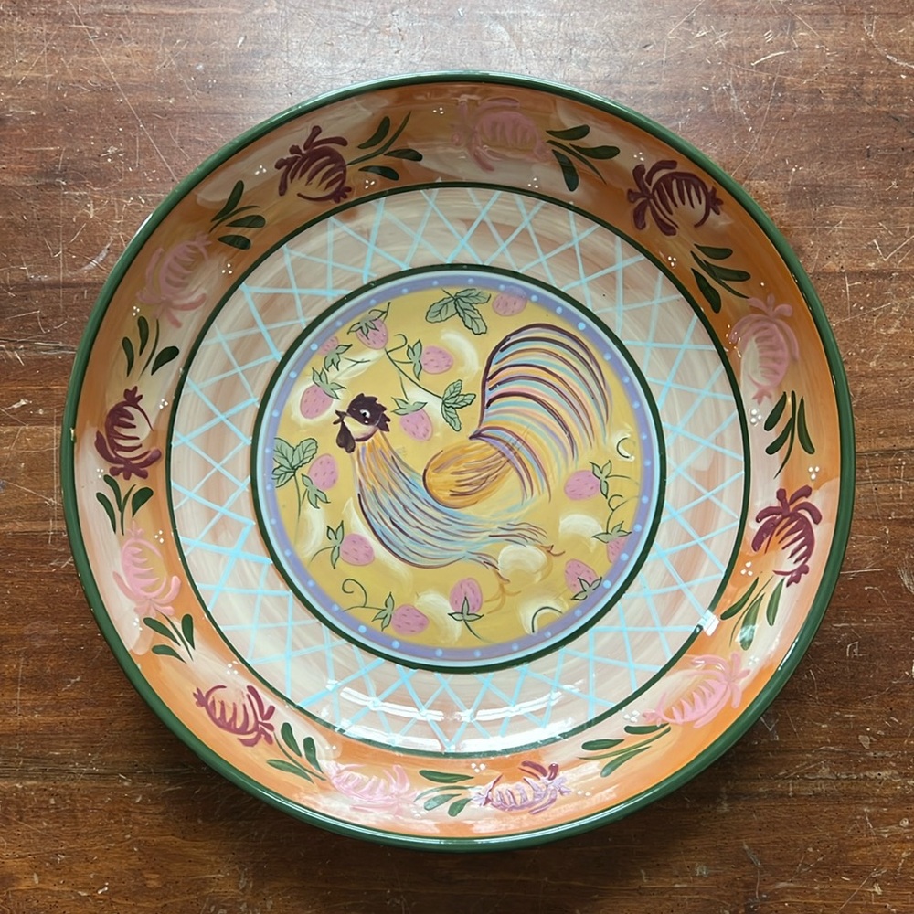 Zrike Chanticleer 13” Pasta Bowl a Danna Cullen Design by The Zrike Company Inc.